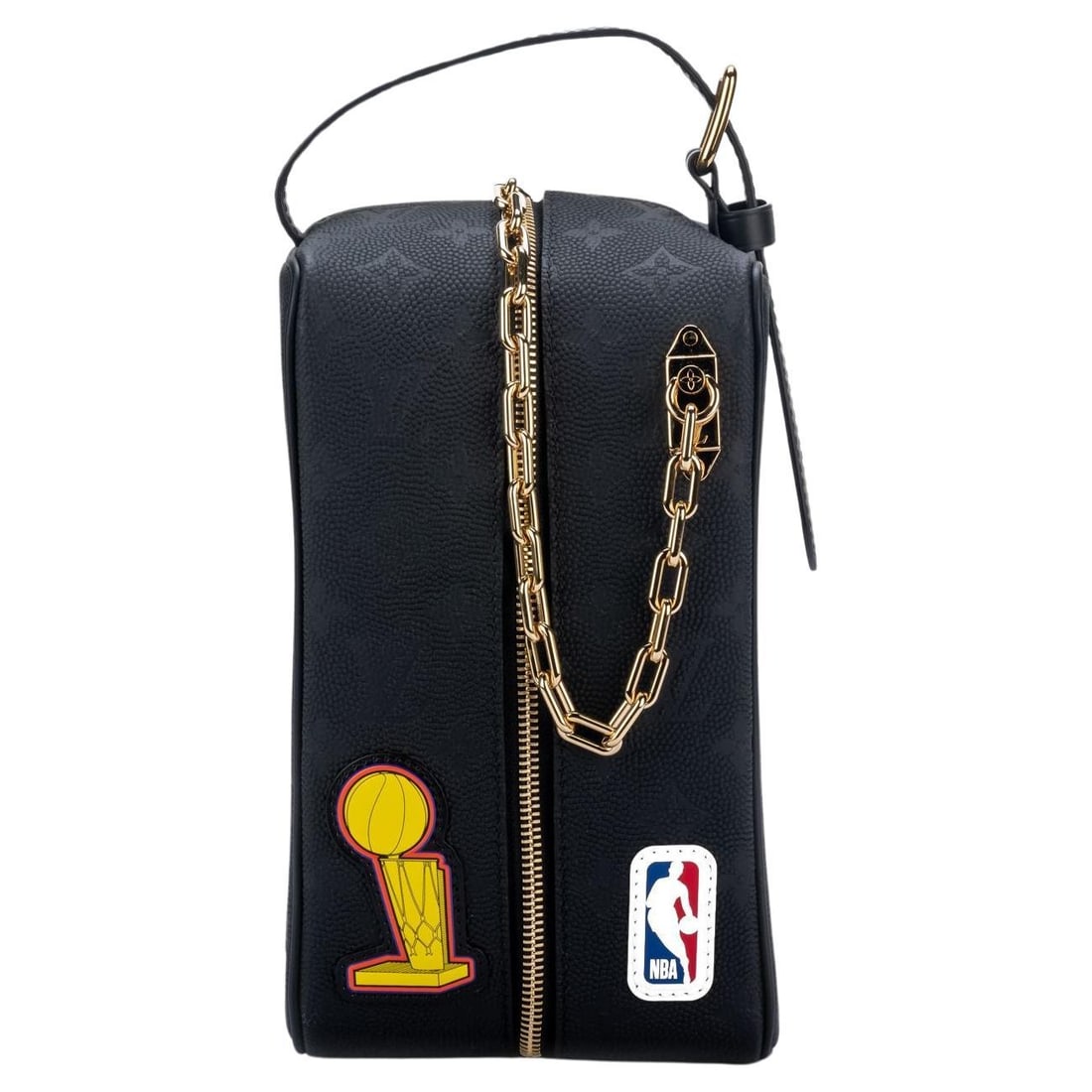 Louis Vuitton Cloakroom Dopp Kit NBA Season 2 Black Leather: Louis Vuitton Cloakroom Dopp Kit NBA Season 2 Black Leather Introducing the Louis Vuitton Cloakroom Dopp Kit from the exclusive Louis Vuitton x NBA Season 2 capsule collection. Crafted from premium bl