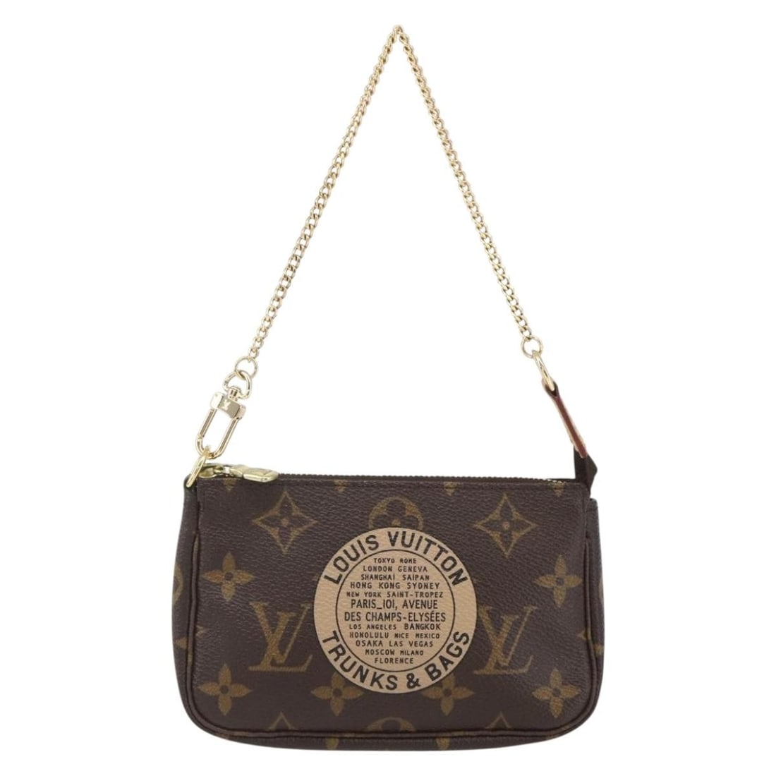 Limited Edition Louis Vuitton Monogram Canvas Pochette Accessoires: Limited Edition Louis Vuitton Monogram Canvas Pochette Accessoires This Louis Vuitton Pochette Accessoires Limited Edition Monogram Trunk is crafted from brown canvas with leather and metal fittings. 