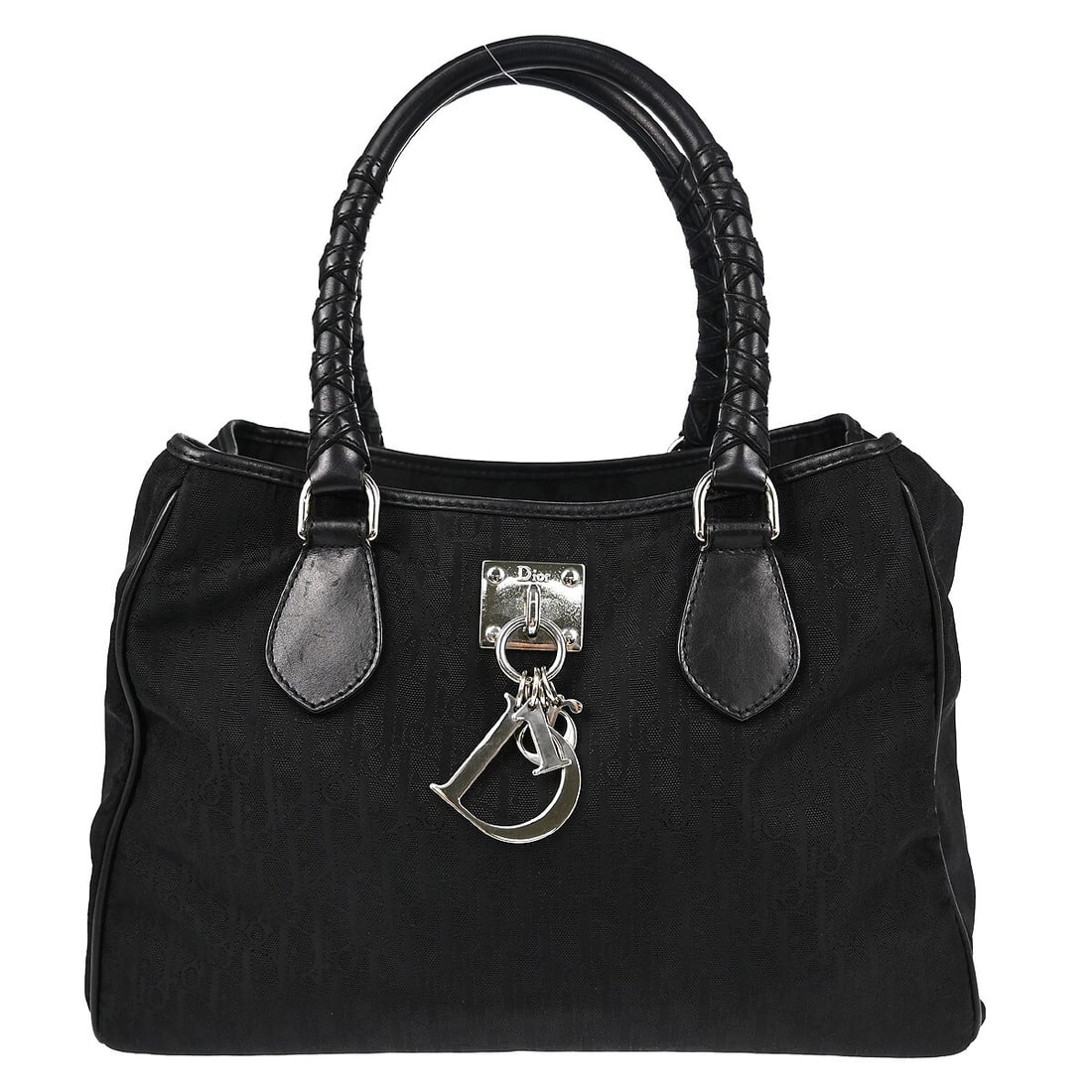 Christian Dior Lovely Tote Black Canvas Bag 33cm by 23cm by 10cm: Christian Dior Lovely Tote Black Canvas Bag 33cm by 23cm by 10cm The Christian Dior Lovely Tote in Diorissimo canvas features a classic black color and is designed for women. Crafted from durable canv