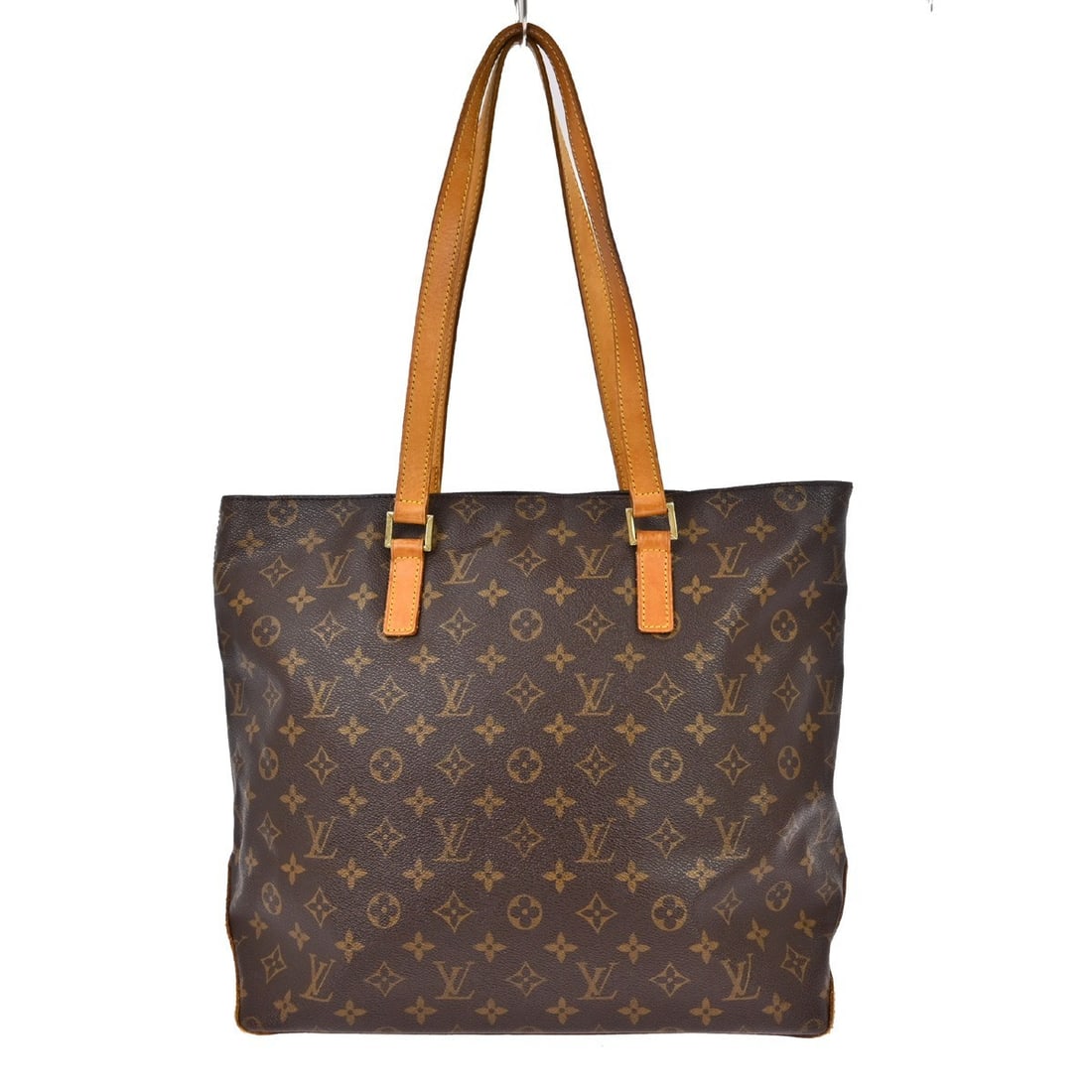 Louis Vuitton Cabas Mezzo Monogram Canvas Large Brown Tote Bag: Louis Vuitton Cabas Mezzo Monogram Canvas Large Brown Tote Bag This Louis Vuitton Cabas Mezzo tote bag features the iconic Monogram canvas with leather accents and double leather handles. Designed for