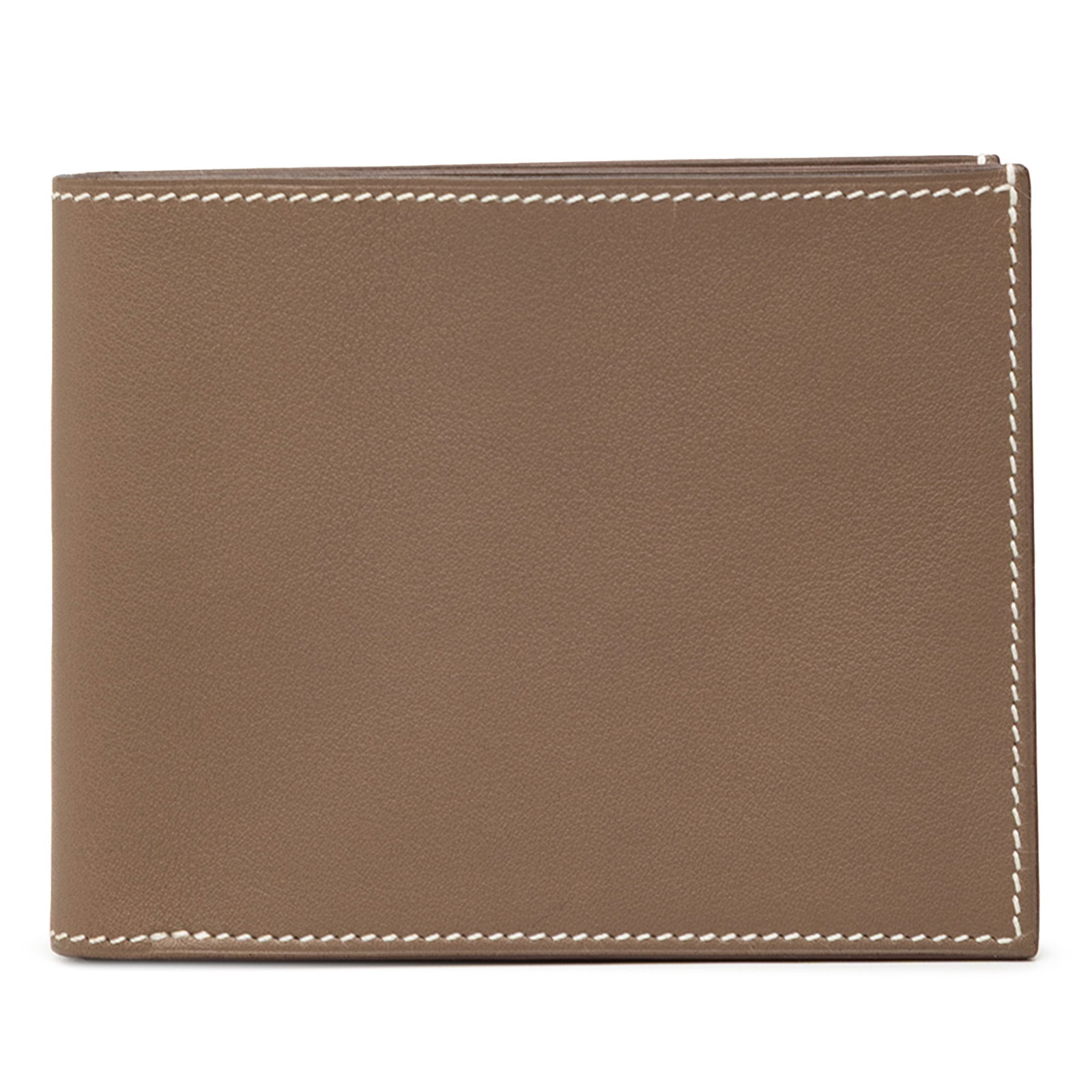 Hermes Etoupe Swift Leather Citizen Twill Compact Brown Wallet France: Hermes Etoupe Swift Leather Citizen Twill Compact Brown Wallet France This Hermes Citizen Twill Compact Wallet is crafted from Swift leather in Etoupe color. It features interior slip compartments and