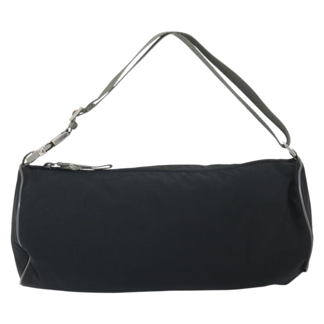 Prada Black Vintage Sport Nylon Shoulder Bag from Italy: Prada Black Vintage Sport Nylon Shoulder Bag from Italy This Prada Vintage Sport Shoulder Bag is crafted from black nylon and designed for women. Made in Italy, it features a classic shoulder bag silh