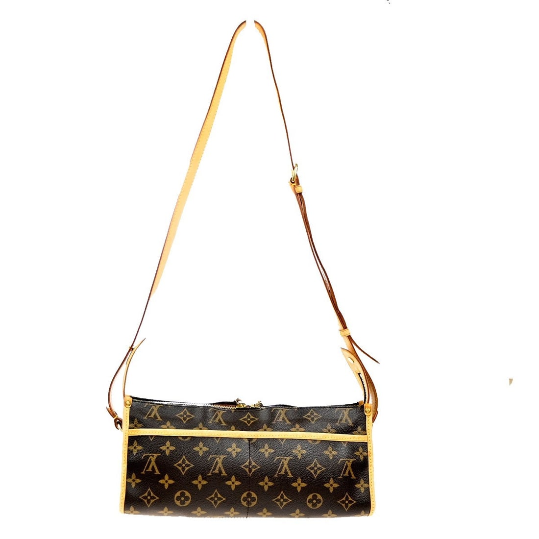 Popincourt Shoulder Purse in Monogram Canvas by Louis Vuitton: Popincourt Shoulder Purse in Monogram Canvas by Louis Vuitton This Louis Vuitton Popincourt shoulder bag features the brand's iconic monogram canvas in brown. Designed for women, it offers a spacious 
