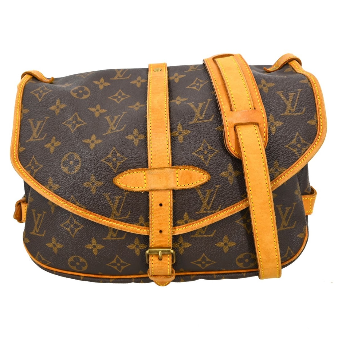 Louis Vuitton Saumur 30 Monogram Canvas Medium Shoulder Bag Brown: Louis Vuitton Saumur 30 Monogram Canvas Medium Shoulder Bag Brown This Louis Vuitton Saumur 30 shoulder bag features the iconic monogram canvas leather exterior in brown with a medium size profile. De