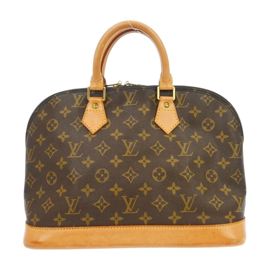 Louis Vuitton Alma Monogram Canvas Medium Zip Handbag: Louis Vuitton Alma Monogram Canvas Medium Zip Handbag This Louis Vuitton Alma handbag features the iconic Monogram canvas with brown exterior and beige double handles. Designed in a medium size, it is