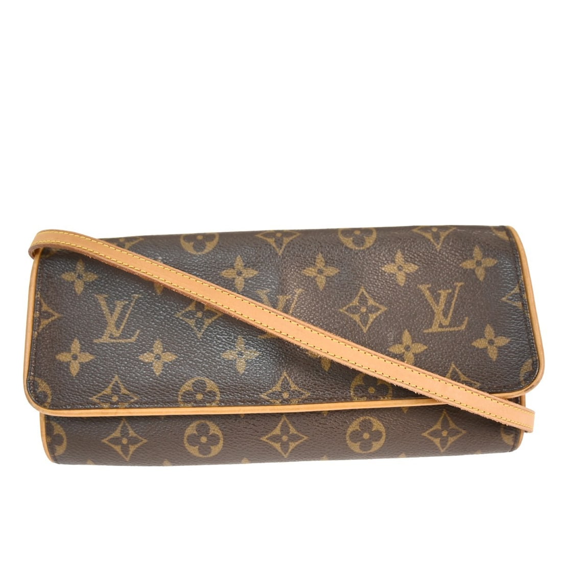 Louis Vuitton Pochette Twin GM Monogram Canvas Crossbody Bag M51852: Louis Vuitton Pochette Twin GM Monogram Canvas Crossbody Bag M51852 This Louis Vuitton Pochette Twin GM crossbody bag features the iconic Monogram canvas leather exterior with logo accents. The bag in