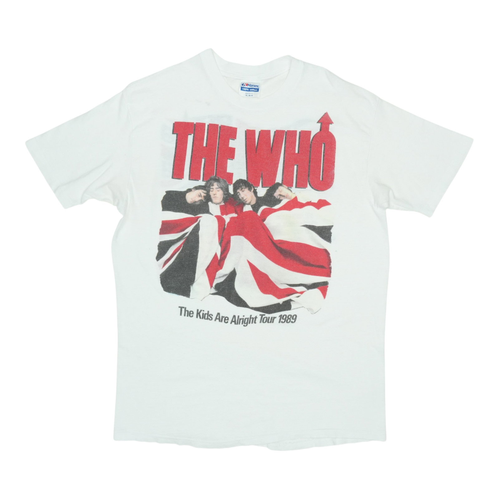 Vintage 1989 The Who Kids Are Alright Concert T-Shirt White XL: Vintage 1989 The Who Kids Are Alright Concert T-Shirt White XL This is an original vintage 1989 The Who Kids Are Alright Tour shirt. It features both front and back graphics and is made from 100% cott