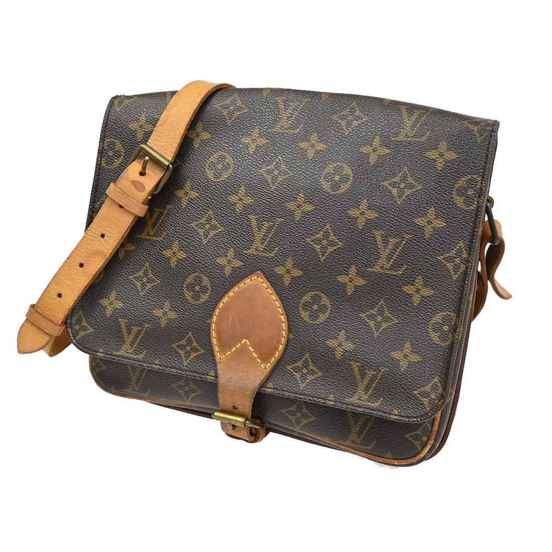 Louis Vuitton Cartouchiere Brown Canvas Shoulder Bag France: Louis Vuitton Cartouchiere Brown Canvas Shoulder Bag France This Louis Vuitton Cartouchiere handbag features the classic monogram canvas in brown, designed for women. Made in France, it offers a struc