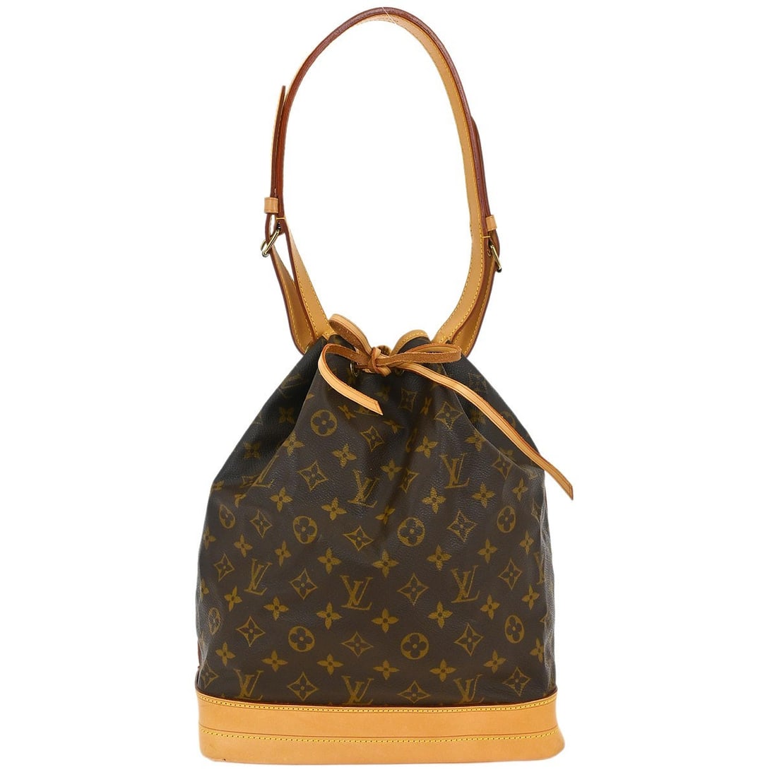 Louis Vuitton Noe Monogram Drawstring Shoulder Bag M42224: Louis Vuitton Noe Monogram Drawstring Shoulder Bag M42224 This Louis Vuitton Monogram Noe Drawstring Shoulder Bag is a stylish and functional accessory, designed with the iconic Monogram Canvas Leathe
