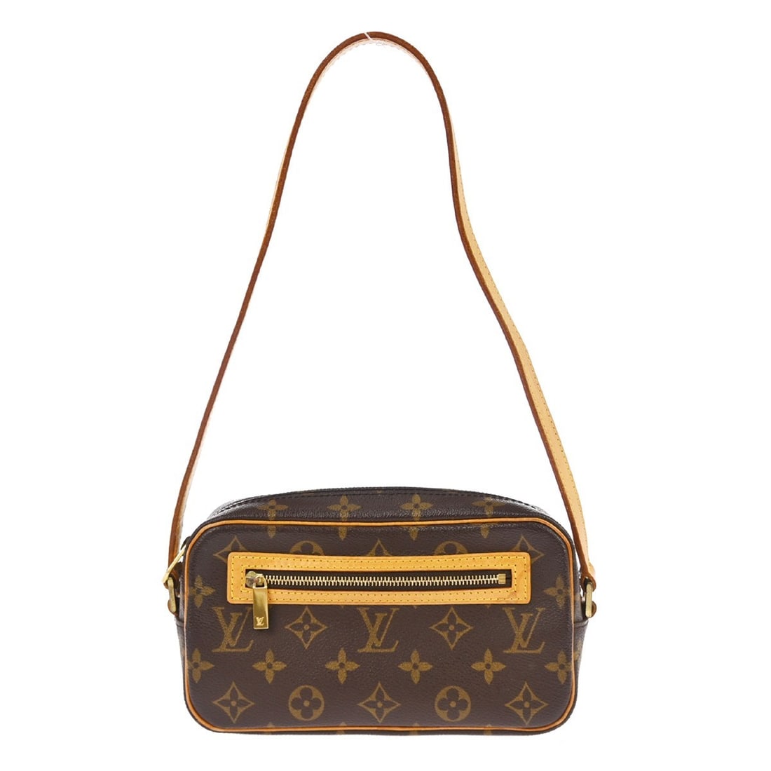 Louis Vuitton Cite Monogram Canvas Shoulder Bag M51183 Brown: Louis Vuitton Cite Monogram Canvas Shoulder Bag M51183 Brown This Louis Vuitton Pochette Cite shoulder bag features the iconic monogram canvas leather exterior and double brown handles, making it a ve
