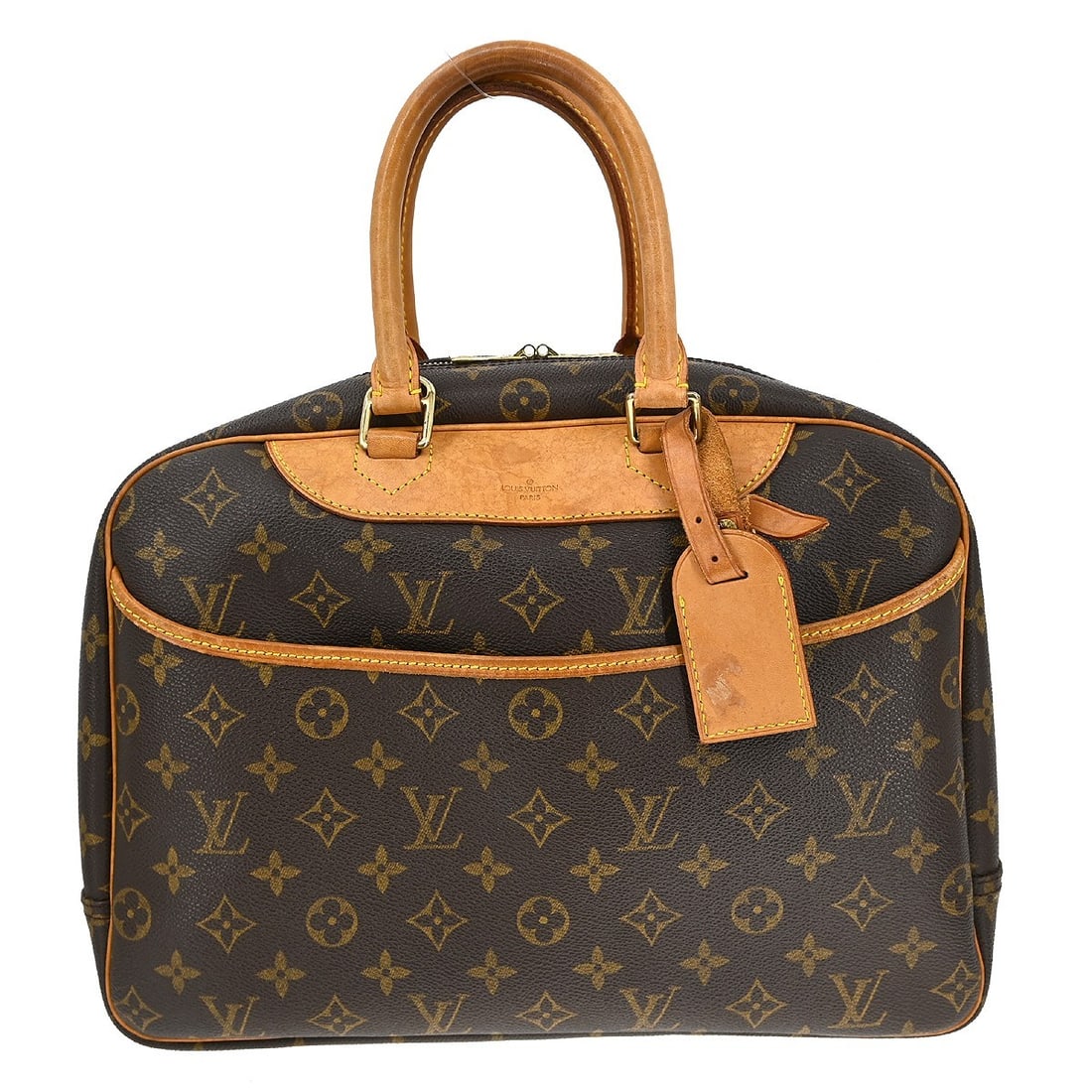 Louis Vuitton Deauville Monogram Canvas Bowling Vanity Handbag Brown (1 of 18)
