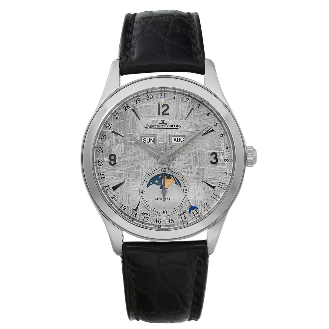 Jaeger-LeCoultre Master Calendar Meteorite Steel Automatic Men's Watch Q1558421: Jaeger-LeCoultre Master Calendar Meteorite Steel Automatic Men's Watch Q1558421 Introducing the Jaeger-LeCoultre Master Calendar Meteorite Steel Automatic Men's Watch Q1558421, a stunning timepiece cr