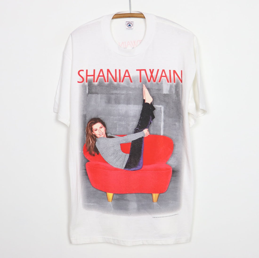 Vintage 1998 Shania Twain Concert Tour Graphic Tee White Cotton Large (1 of 7)
