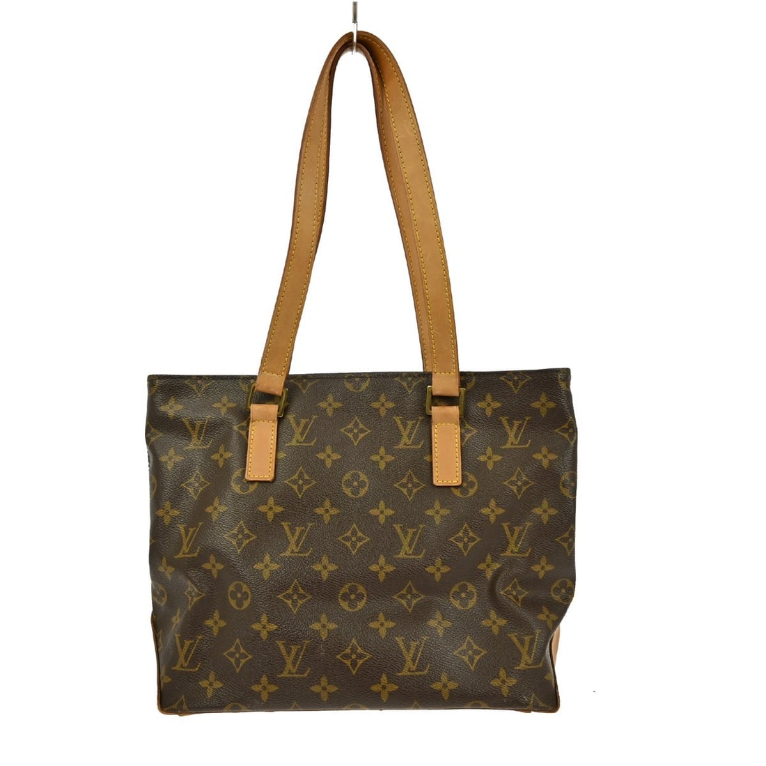 Louis Vuitton Cabas Piano Monogram Canvas Tote Handbag M51148 Brown: Louis Vuitton Cabas Piano Monogram Canvas Tote Handbag M51148 Brown This Louis Vuitton Cabas Piano tote bag features the iconic brown monogram canvas leather exterior with beige double handles and zip