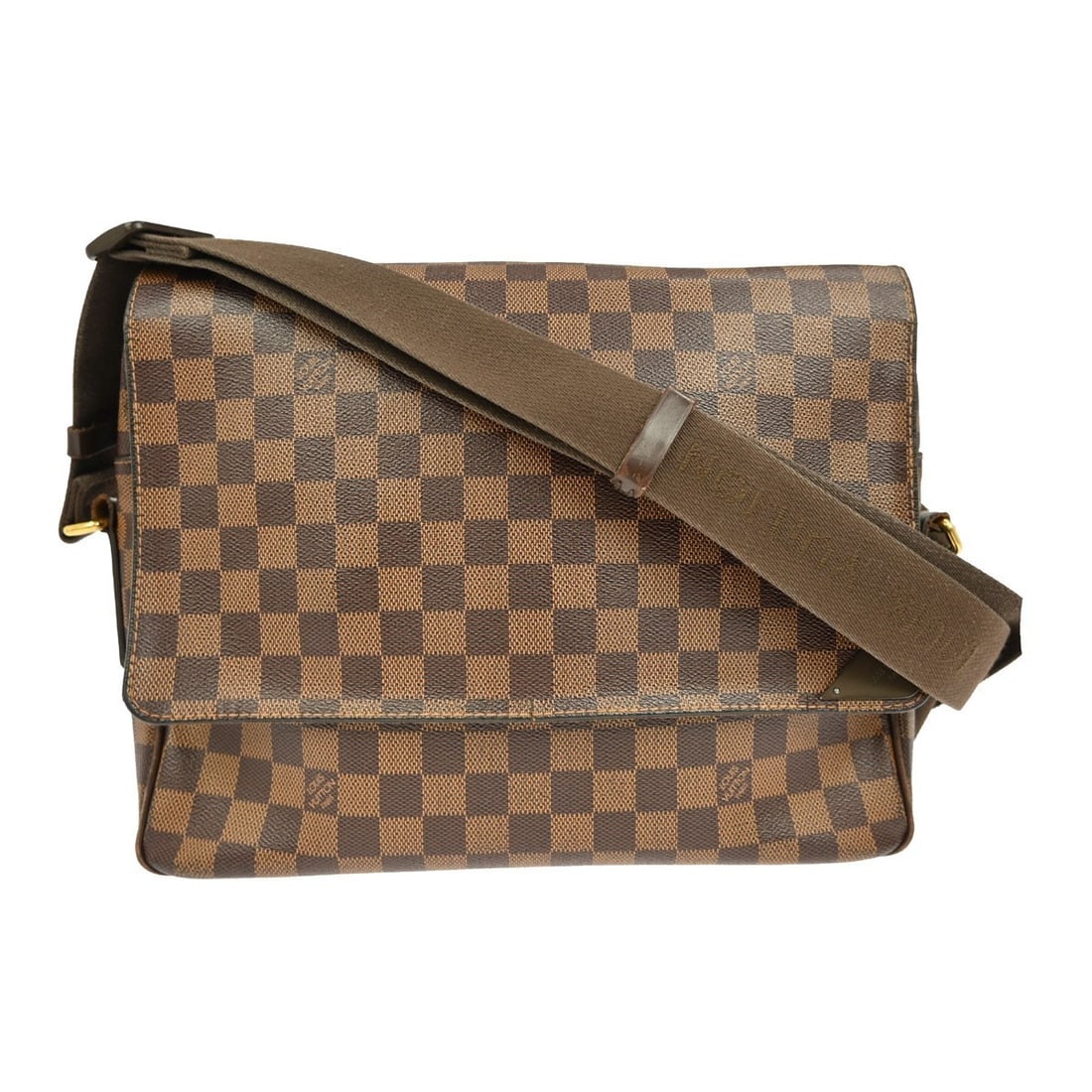 Damier Canvas Louis Vuitton Shelton 31cm Brown Messenger Bag: Damier Canvas Louis Vuitton Shelton 31cm Brown Messenger Bag This Louis Vuitton Shelton Messenger Bag features the classic Damier canvas design in brown, tailored for women. Crafted in France, it offe