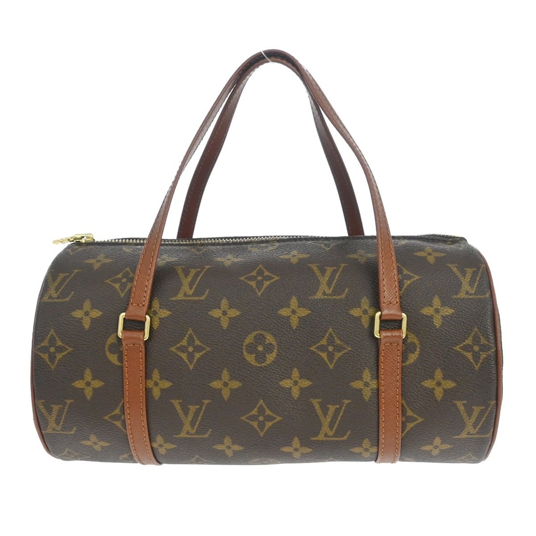 Monogram Canvas Papillon 26 Top Handle Bag by Louis Vuitton: Monogram Canvas Papillon 26 Top Handle Bag by Louis Vuitton This Louis Vuitton Papillon 26 handbag features the iconic Monogram canvas leather exterior, accented with the signature logo. Designed with