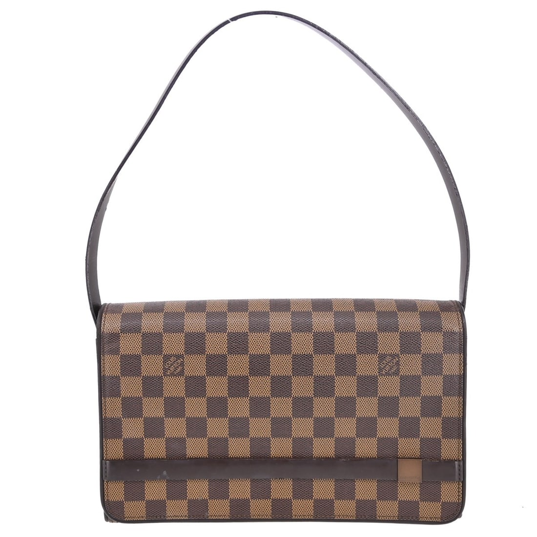 Louis Vuitton Tribeca Long Damier Canvas Brown Medium Handbag: Louis Vuitton Tribeca Long Damier Canvas Brown Medium Handbag This Louis Vuitton Tribeca Long handbag features the iconic Damier check pattern and is crafted from Damier canvas leather with leather tr