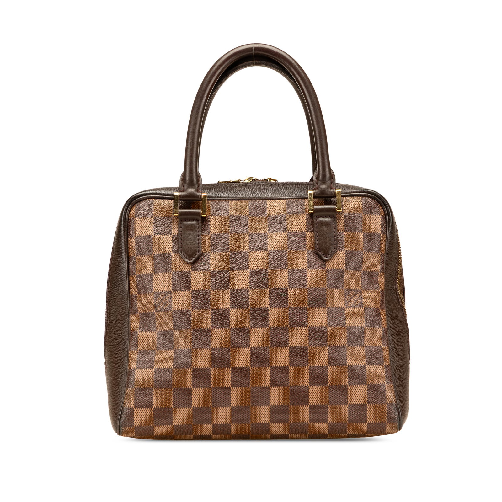Louis Vuitton Damier Ebene Brera Canvas Bag Brown: Louis Vuitton Damier Ebene Brera Canvas Bag Brown This Louis Vuitton Damier Ebene Brera bag showcases the iconic damier ebene canvas design complemented by rich leather trim. It features sturdy rolled