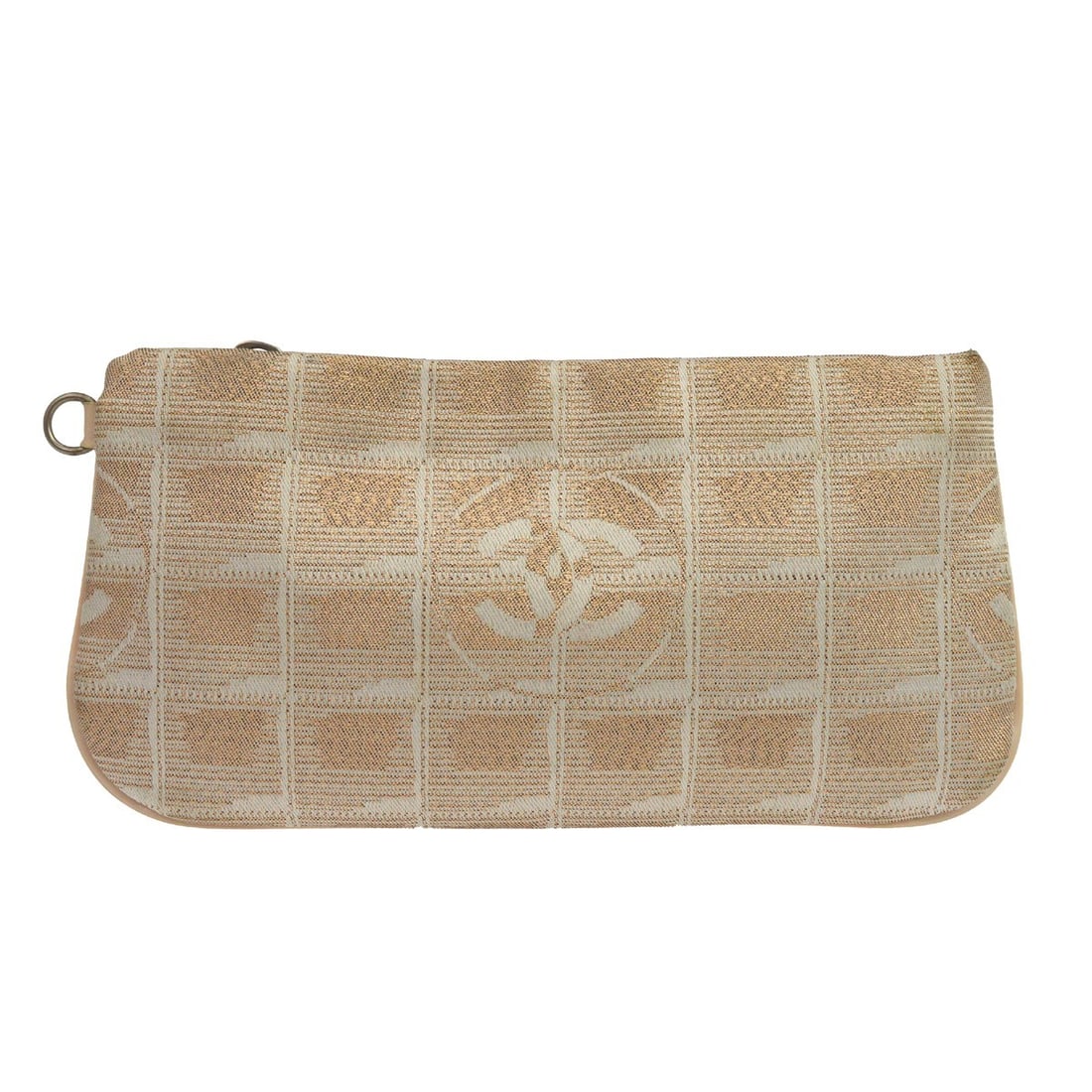 Beige Nylon Chanel Travel Line Small Zippered Pouch France: Beige Nylon Chanel Travel Line Small Zippered Pouch France This Chanel Travel Line zip pouch is crafted from beige nylon and designed for women. It features a practical zip closure and is made in Fran