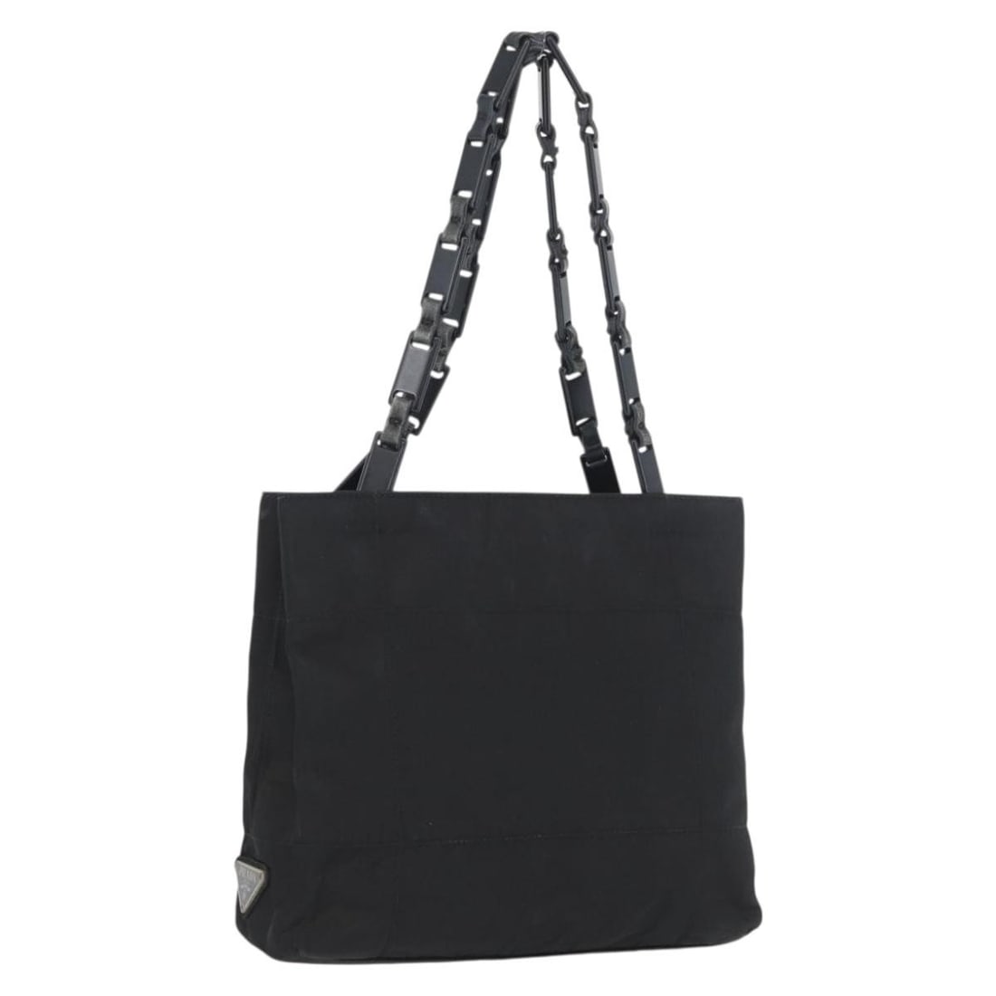 Prada Black Nylon Vintage Tote Bag 23cm x 22cm x 6cm Italy: Prada Black Nylon Vintage Tote Bag 23cm x 22cm x 6cm Italy This Prada vintage tote is crafted from black nylon and features a classic design tailored for women. Made in Italy, the tote shows signs of 