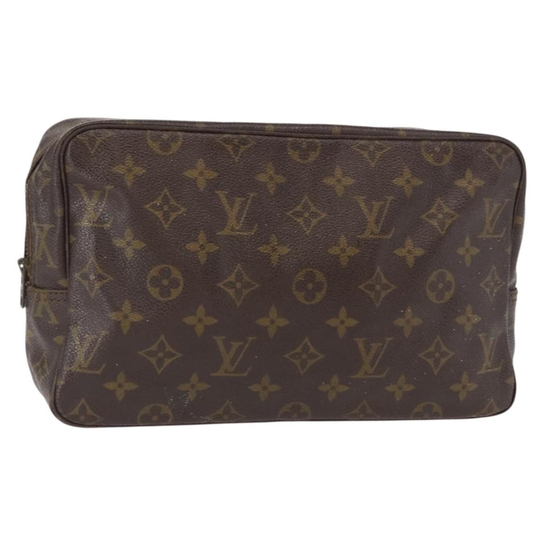 Louis Vuitton Monogram Canvas Trousse Toiletry Pouch for Women: Louis Vuitton Monogram Canvas Trousse Toiletry Pouch for Women This Louis Vuitton Trousse Toiletry Pouch features the iconic Monogram canvas in brown. Designed for women, it is a pre-owned item origin