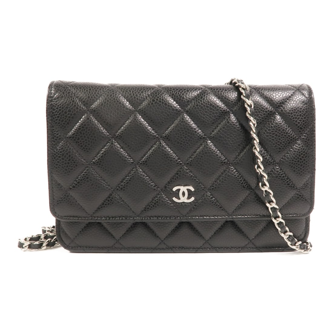 CHANEL Calfskin WOC Shoulder Bag Black AP0250: CHANEL Calfskin WOC Shoulder Bag Black AP0250 This Chanel Wallet On Chain (WOC) shoulder bag is crafted from black calfskin leather, offering both elegance and durability. Designed for women, it featu