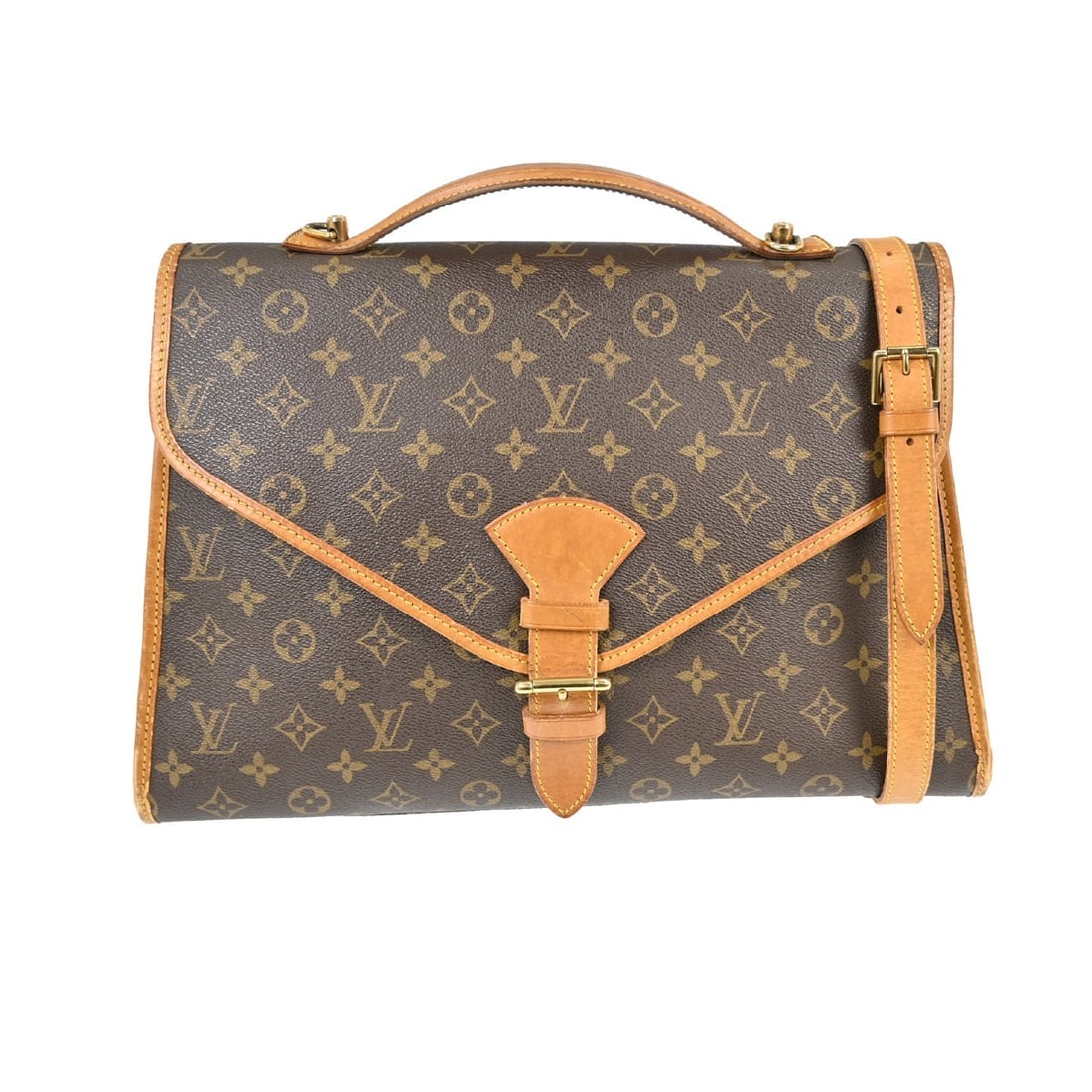 Louis Vuitton Beverly 41 Monogram Canvas Business Tote Bag M51121: Louis Vuitton Beverly 41 Monogram Canvas Business Tote Bag M51121 This Louis Vuitton Beverly 41 business handbag features the iconic monogram canvas leather exterior with double brown handles and a zi
