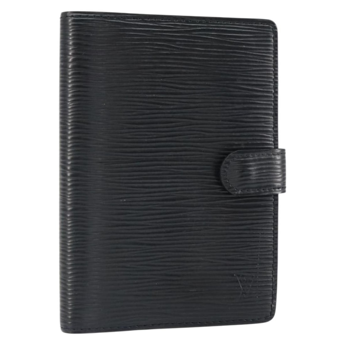 Louis Vuitton Epi Leather PM Agenda Black Day Planner Cover R20092: Louis Vuitton Epi Leather PM Agenda Black Day Planner Cover R20092 This Louis Vuitton Epi Agenda PM Day Planner Cover features a durable Epi leather exterior in black. Designed for everyday organizati