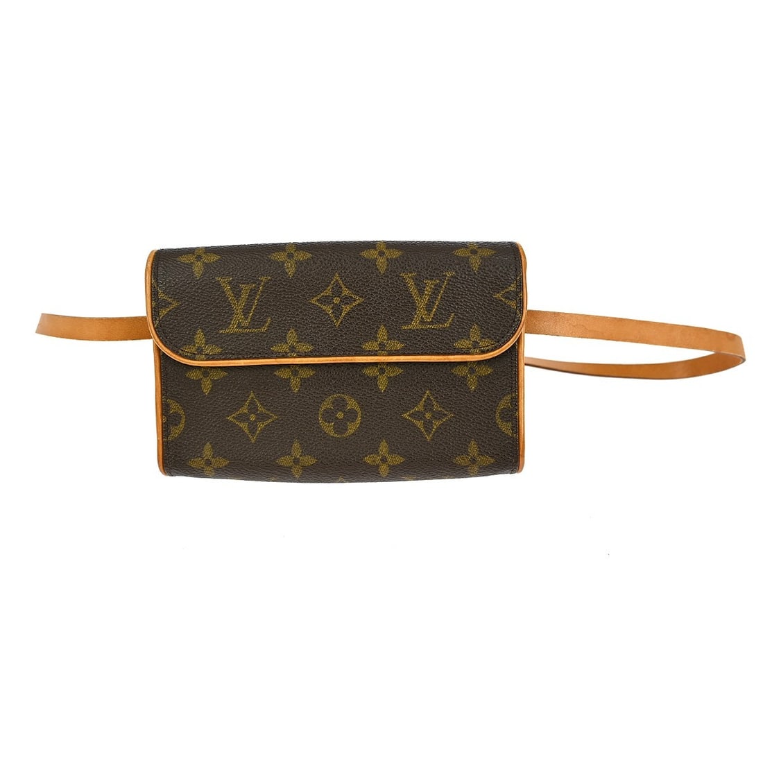 Louis Vuitton Pochette Florentine Monogram Canvas Small Belt Bag M51855: Louis Vuitton Pochette Florentine Monogram Canvas Small Belt Bag M51855 This Louis Vuitton Pochette Florentine bum bag features the brand's iconic monogram canvas leather and a brown adjustable leathe