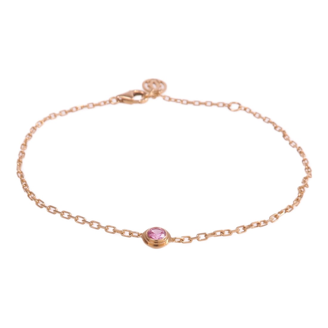 Cartier d'Amour Pink Sapphire Bracelet 18K Rose Gold: Cartier d'Amour Pink Sapphire Bracelet 18K Rose Gold This Cartier d'Amour bracelet features a pink sapphire set in 18K rose gold, offering an elegant and refined design. Crafted in France, this women'