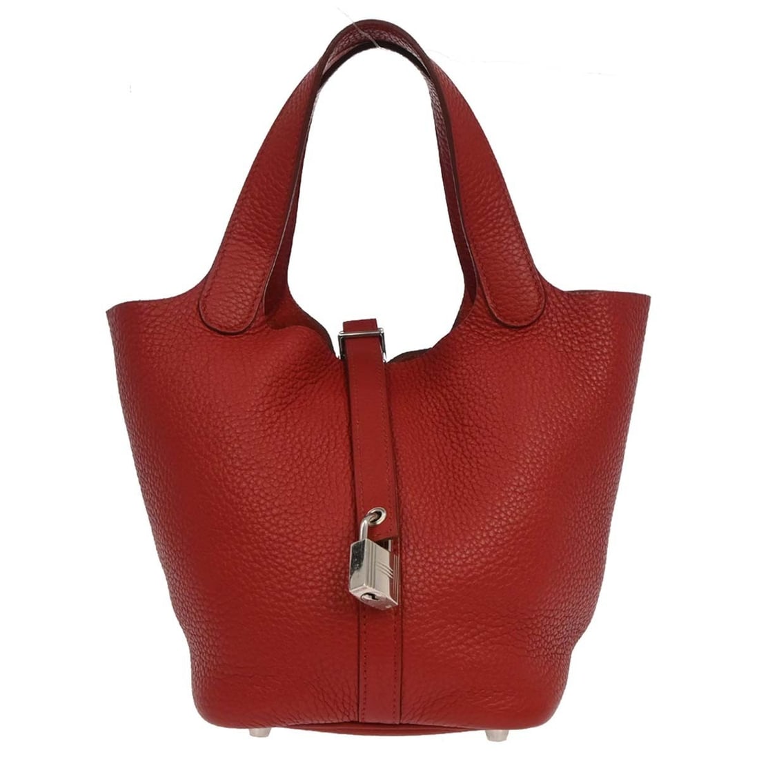 Hermes Picotin PM Rouge Garance Taurillon Clemence Small Lock Handbag (1 of 18)