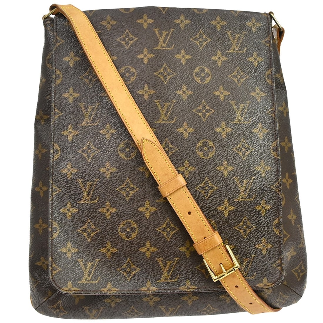 Louis Vuitton Musette Monogram Canvas Medium Shoulder Bag Brown: Louis Vuitton Musette Monogram Canvas Medium Shoulder Bag Brown This Louis Vuitton Musette shoulder bag features the classic monogram canvas exterior with brown leather shoulder strap and trim. The me