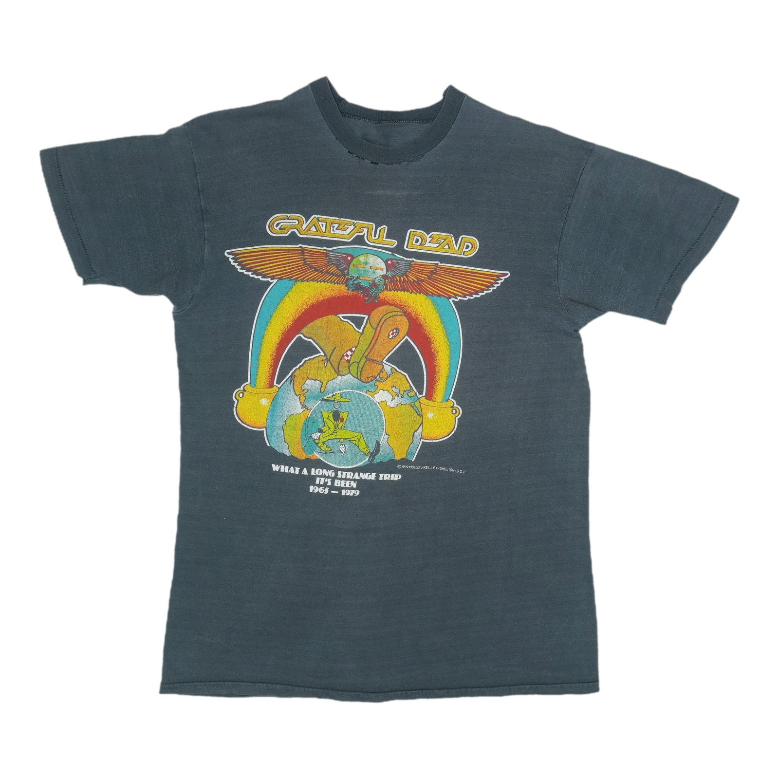 Vintage 1979 Grateful Dead Long Strange Trip Black Cotton T-Shirt (1 of 7)