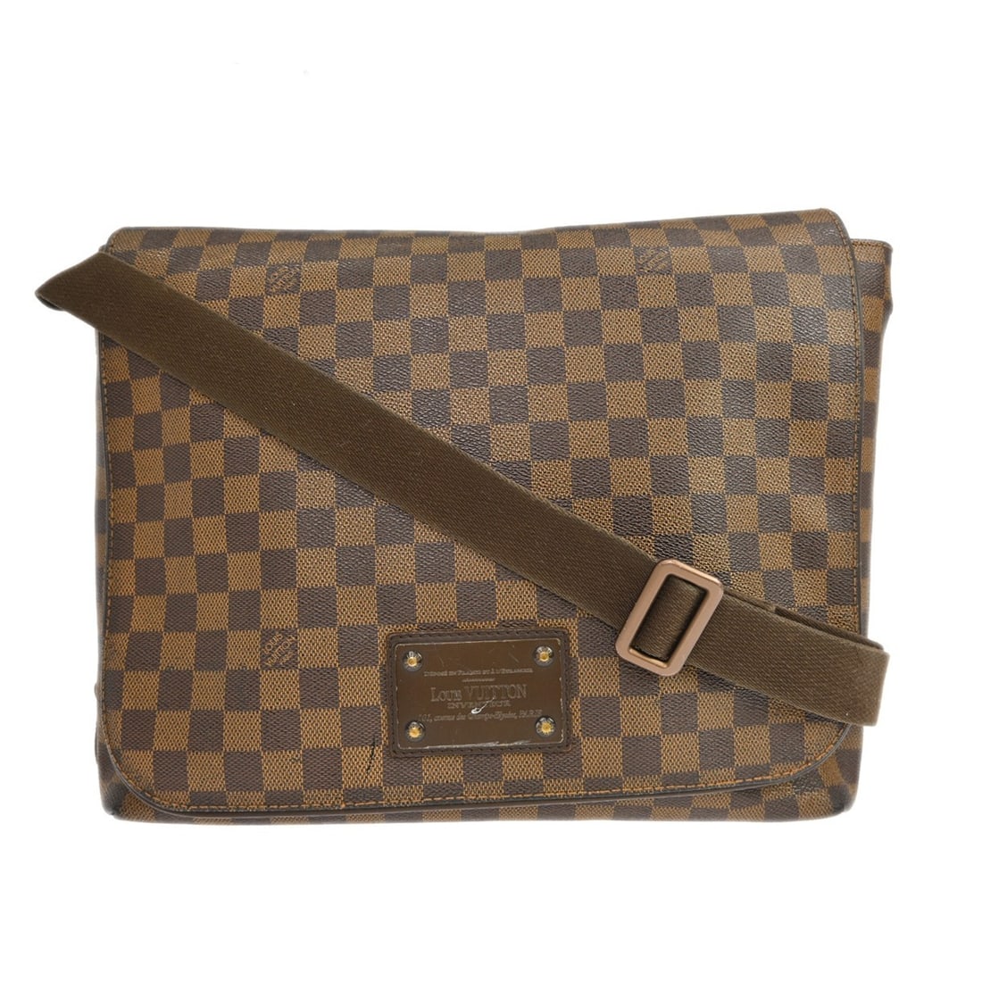 Louis Vuitton Brooklyn GM Damier Canvas Shoulder Messenger Bag Brown: Louis Vuitton Brooklyn GM Damier Canvas Shoulder Messenger Bag Brown The Louis Vuitton Damier Brooklyn GM Messenger Bag features a brown Damier canvas exterior and a medium-sized design, making it sui