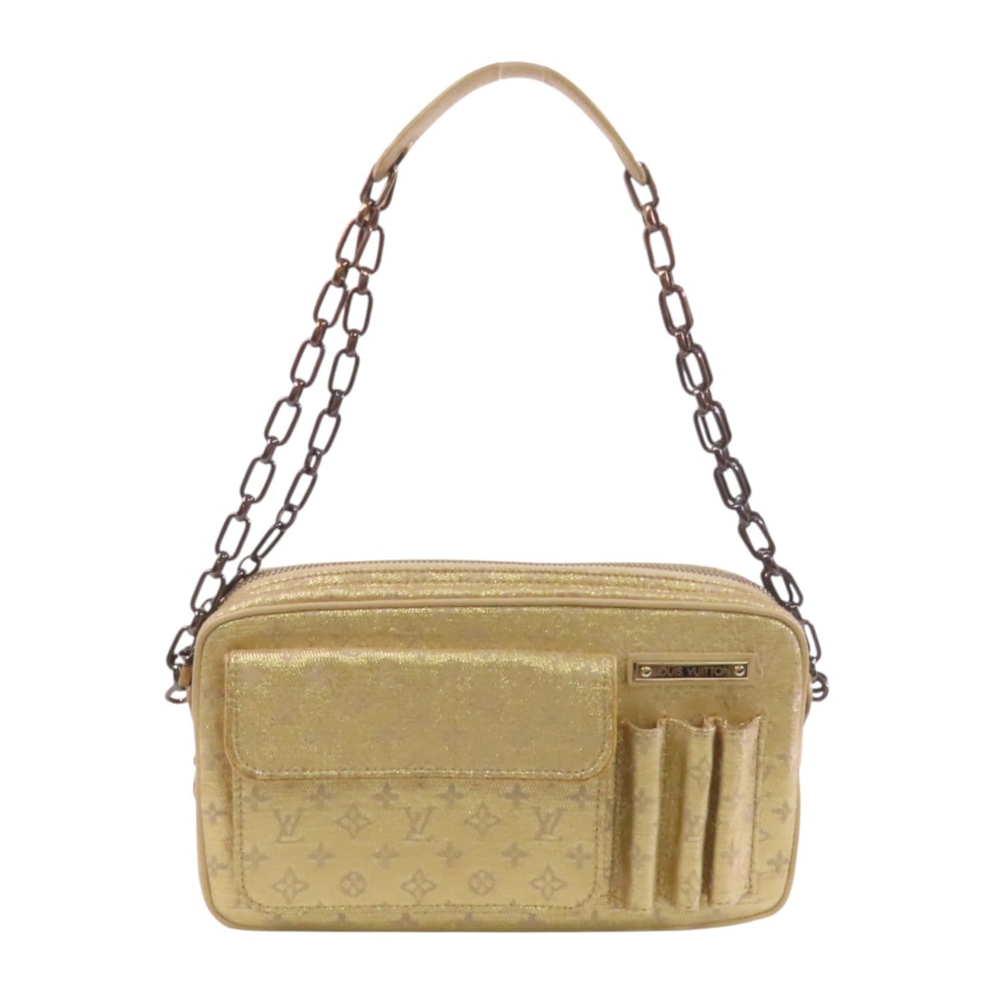 LOUIS VUITTON McKenna Shoulder Bag M92363 Monogram Gold GHW: LOUIS VUITTON McKenna Shoulder Bag M92363 Monogram Gold GHW This exquisite Louis Vuitton McKenna Shoulder Bag showcases a stunning gold monogram shine canvas exterior, perfect for adding a touch of lu