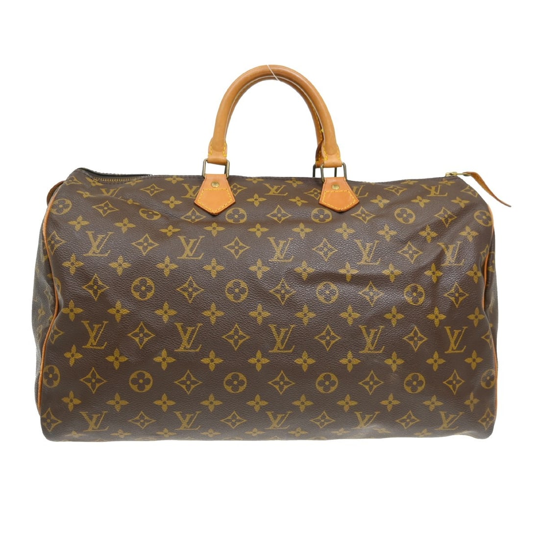 Louis Vuitton Speedy 40 Monogram Canvas Duffle Bag: Louis Vuitton Speedy 40 Monogram Canvas Duffle Bag This Louis Vuitton Monogram Speedy 40 duffle handbag features the iconic monogram canvas leather exterior in brown, complemented by gold-tone hardwar