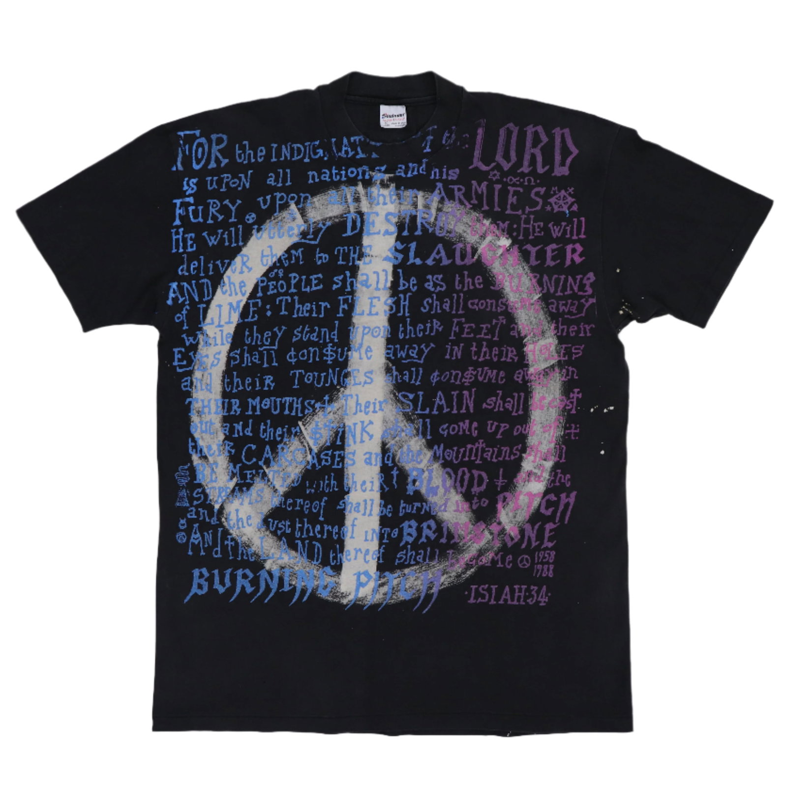 Vintage 1980s Mosquitohead Aleister Crowley Peace Black Cotton Shirt XL: Vintage 1980s Mosquitohead Aleister Crowley Peace Black Cotton Shirt XL This is an original vintage 1980s Aleister Crowley Peace Mosquitohead shirt. The shirt features no back graphics and is made fro