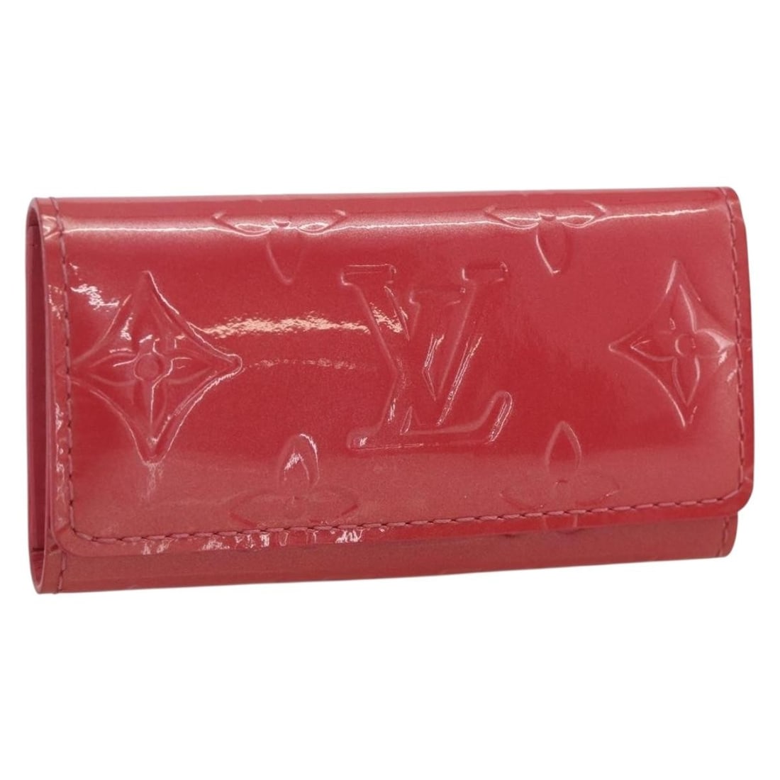 Louis Vuitton Vernis Patent Leather Pink Multicles 4 Key Holder M90913: Louis Vuitton Vernis Patent Leather Pink Multicles 4 Key Holder M90913 This Louis Vuitton Vernis Multicles 4 Key Case features a stylish patent leather exterior in shades of pink, rose valerine, and a