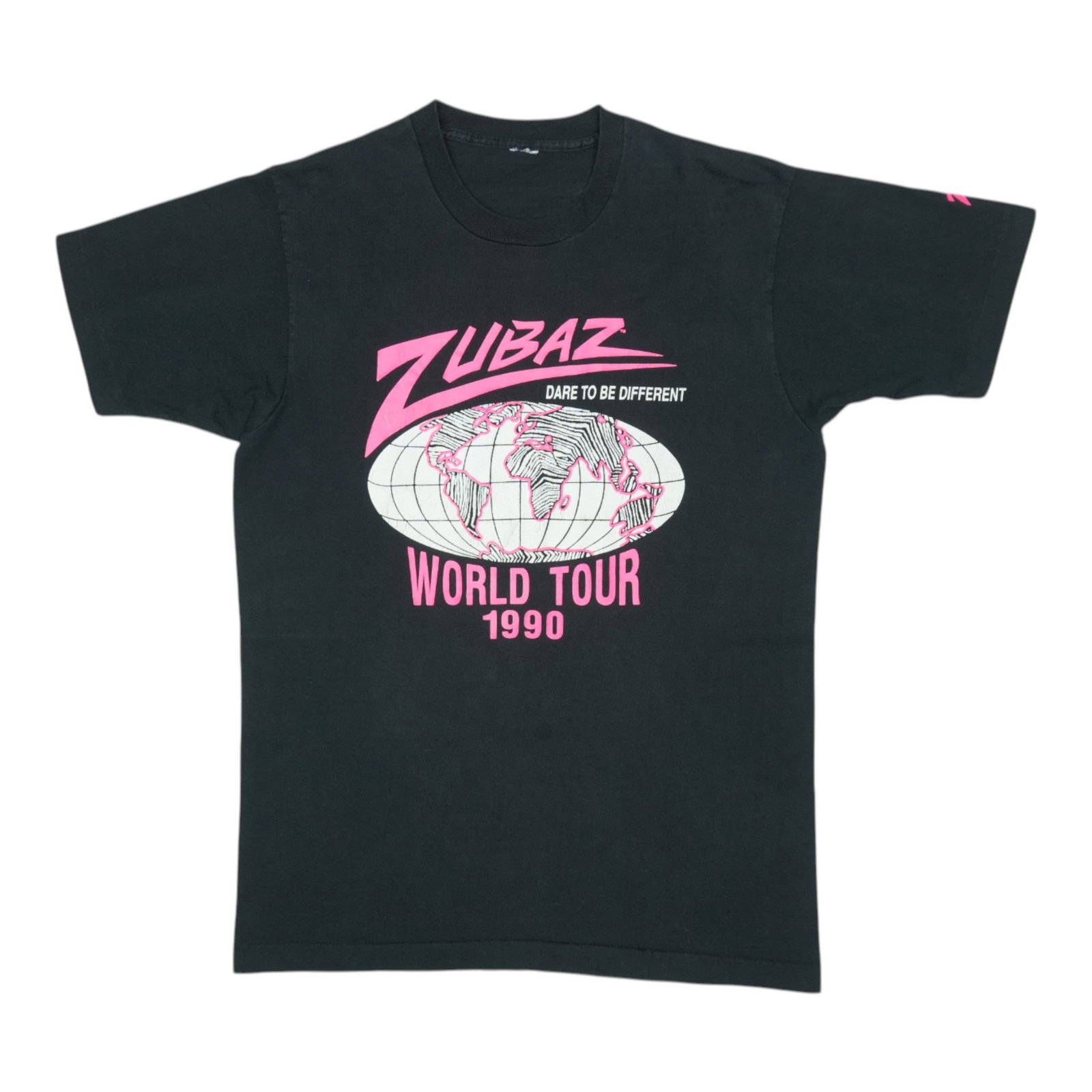 Vintage 1990 Zubaz World Tour Graphic Cotton Shirt Black: Vintage 1990 Zubaz World Tour Graphic Cotton Shirt Black This is an original vintage 1990 Zubaz World Tour shirt featuring front and back graphics. The shirt is made of 100% cotton and comes in black.