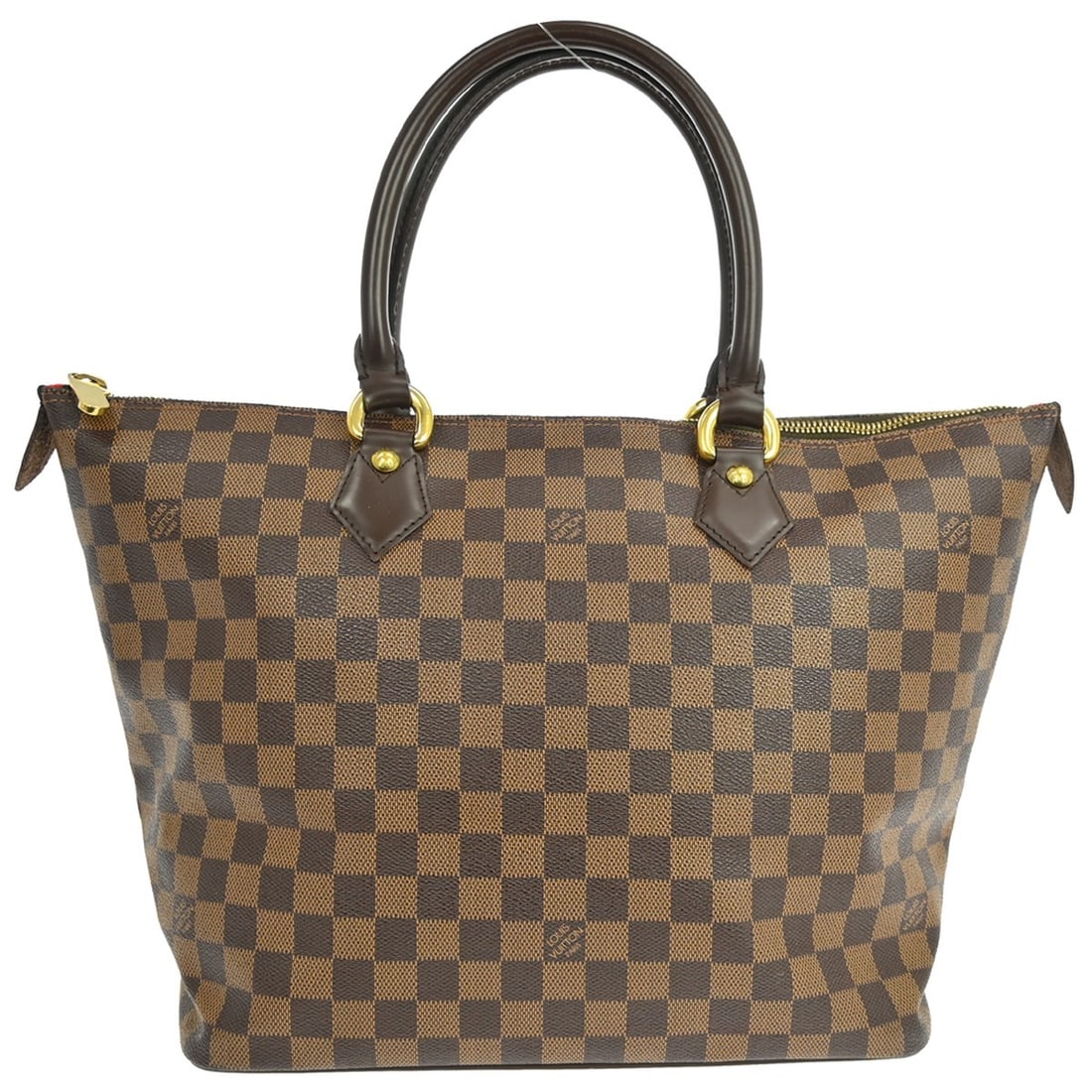 Louis Vuitton Damier Saleya MM Medium Tote Bag N51188 Brown Canvas: Louis Vuitton Damier Saleya MM Medium Tote Bag N51188 Brown Canvas This Louis Vuitton Saleya MM tote handbag features the signature Damier Azur canvas leather with a brown lining and gold-tone hardwar