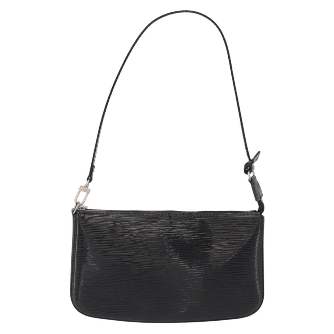 Louis Vuitton Pochette Accessoires NM Black Epi Leather Shoulder Bag: Louis Vuitton Pochette Accessoires NM Black Epi Leather Shoulder Bag The Louis Vuitton Pochette Accessoires NM is crafted from black Electric Epi leather, designed for women. This accessory features a