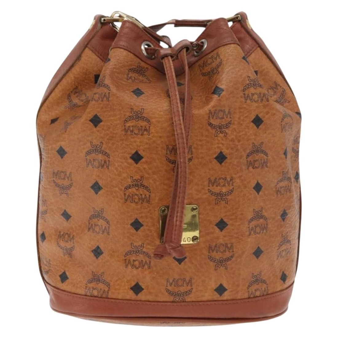 MCM Visetos Brown Canvas Leather Shoulder Bag (1 of 18)