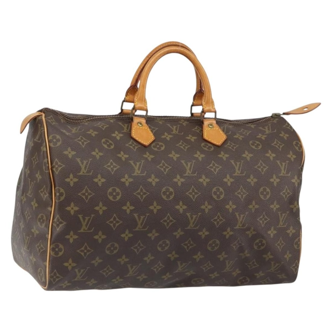 Louis Vuitton Speedy 40 Monogram Canvas Handbag M41522 France: Louis Vuitton Speedy 40 Monogram Canvas Handbag M41522 France This Louis Vuitton Speedy 40 handbag features the signature Monogram canvas exterior and is crafted in France. The bag is an older model w
