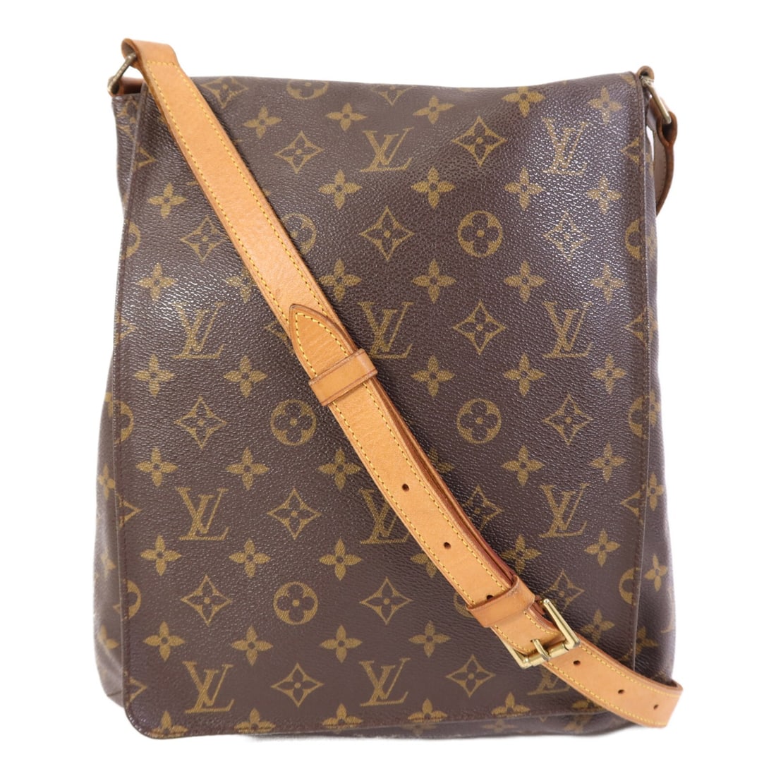 Louis Vuitton Musette Monogram Brown Shoulder Bag M51256 Gold Hardware: Louis Vuitton Musette Monogram Brown Shoulder Bag M51256 Gold Hardware This Louis Vuitton Musette crossbody shoulder bag features the iconic monogram design on brown PVC coated canvas. Made in France,