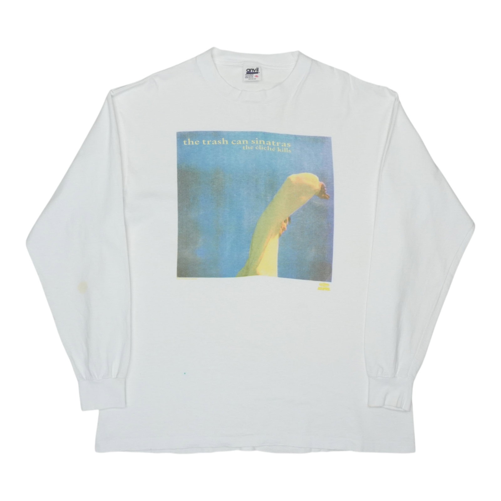 Vintage 1990 Trash Can Sinatras The Cliche Kills XL White Long Sleeve Cotton Shirt (1 of 7)
