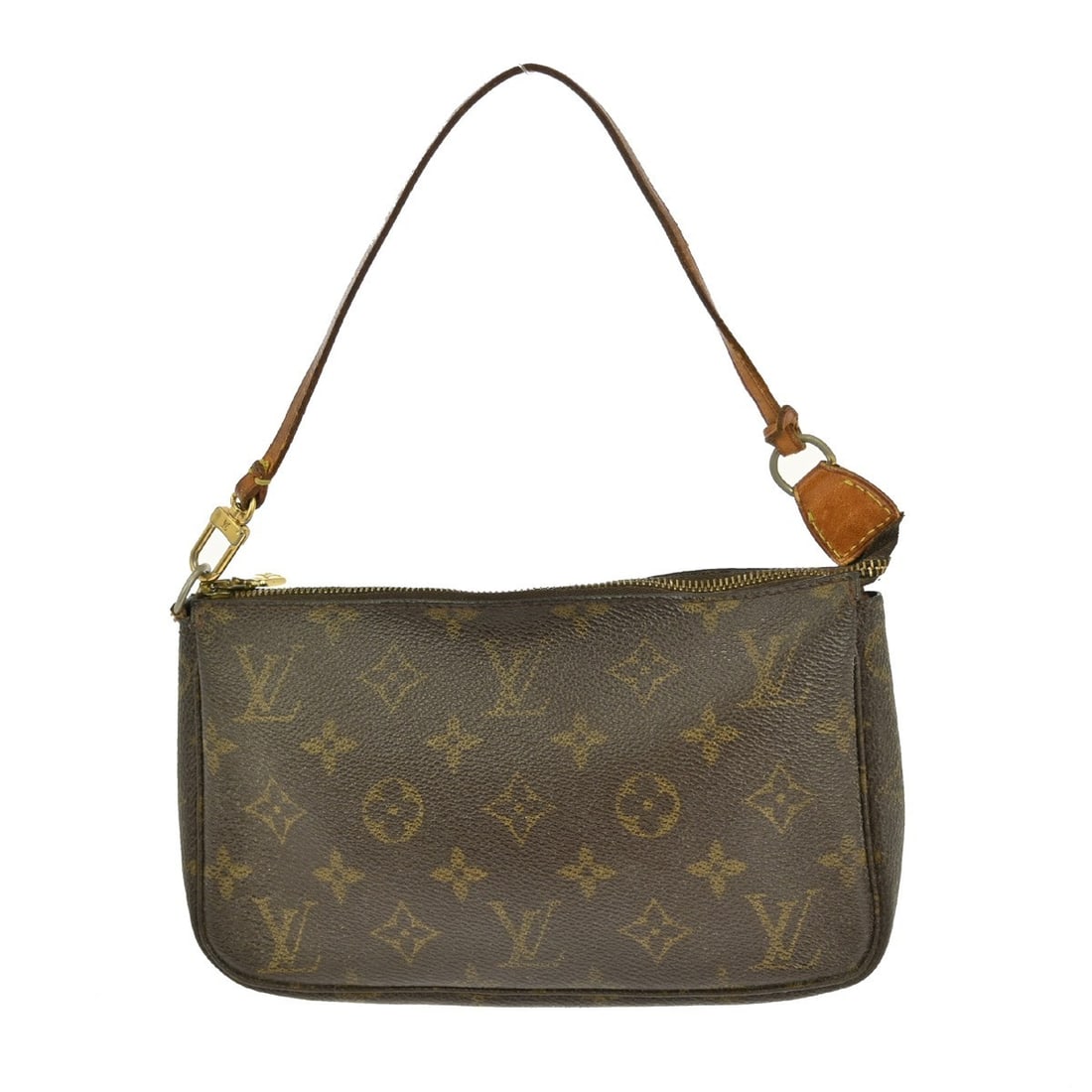 Louis Vuitton Pochette Accessoires Monogram Canvas Small Top Handle Pouch: Louis Vuitton Pochette Accessoires Monogram Canvas Small Top Handle Pouch This Louis Vuitton Pochette Accessoires handbag features the iconic Monogram canvas leather in brown. Designed for unisex adul