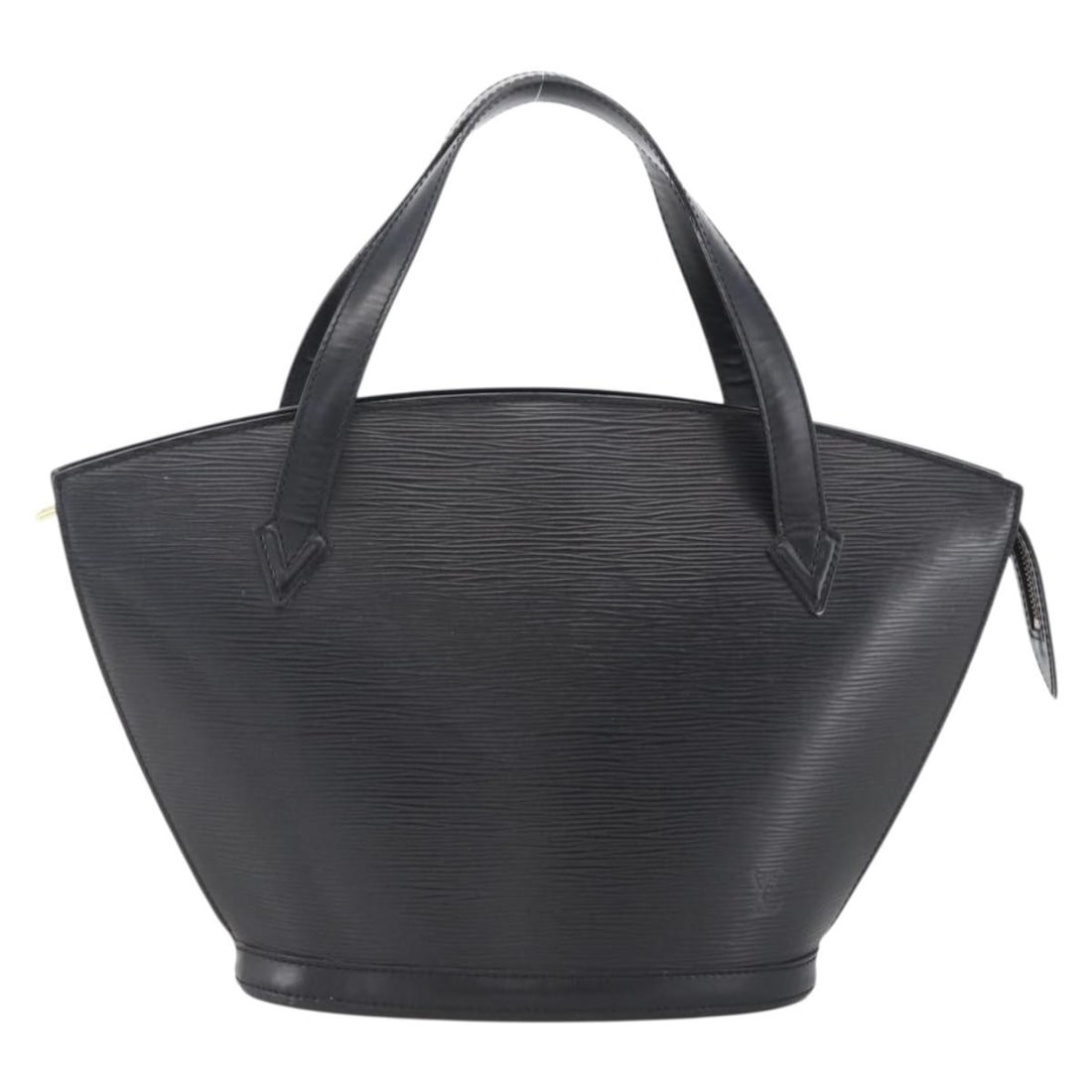 Black Epi Leather Saint Jacques NM Tote Bag by Louis Vuitton: Black Epi Leather Saint Jacques NM Tote Bag by Louis Vuitton The Louis Vuitton Saint Jacques NM Handbag features a classic silhouette crafted from black Epi leather. Designed for women, this handbag o
