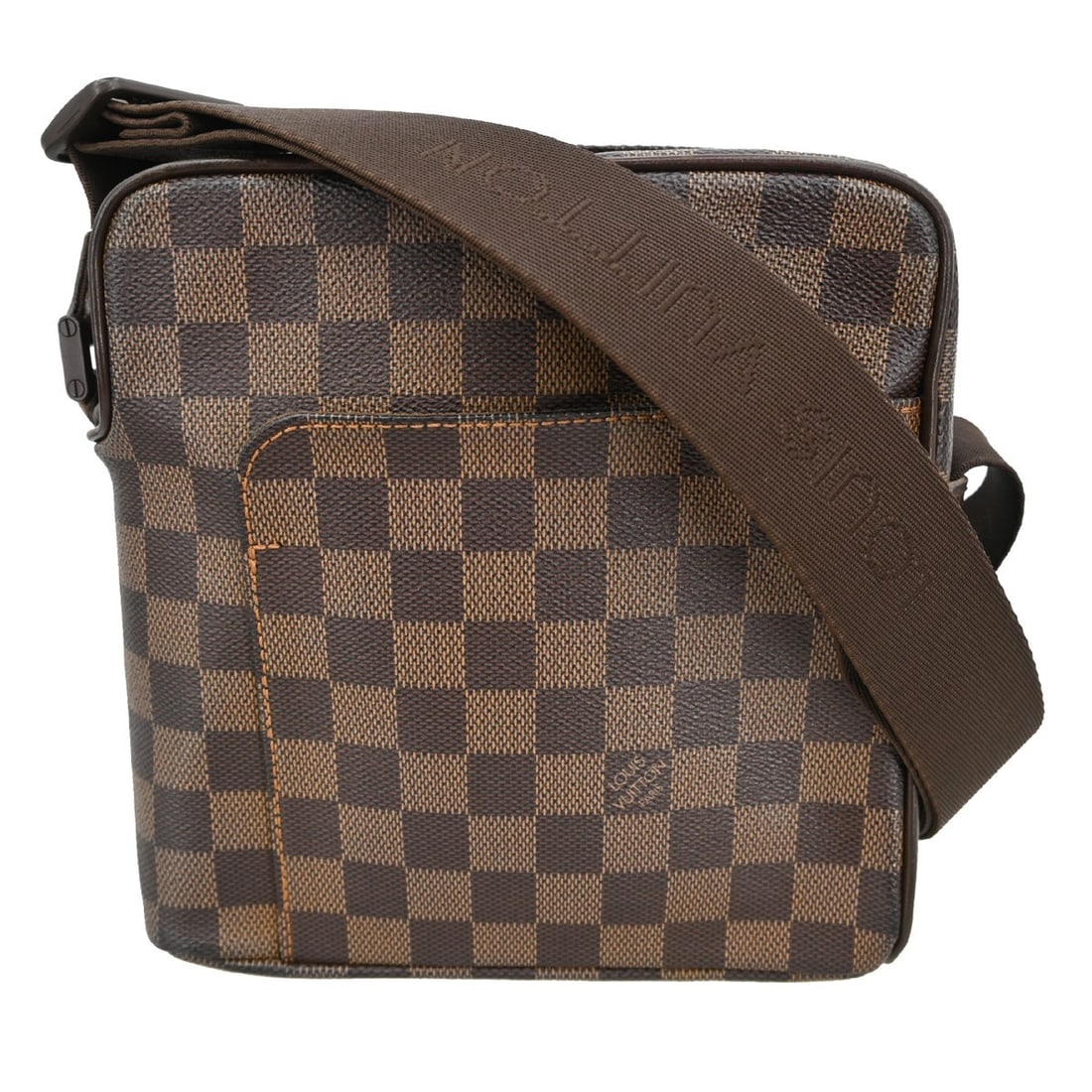 Louis Vuitton Olaf PM Damier Canvas Crossbody Bag Brown Adjustable Strap (1 of 13)