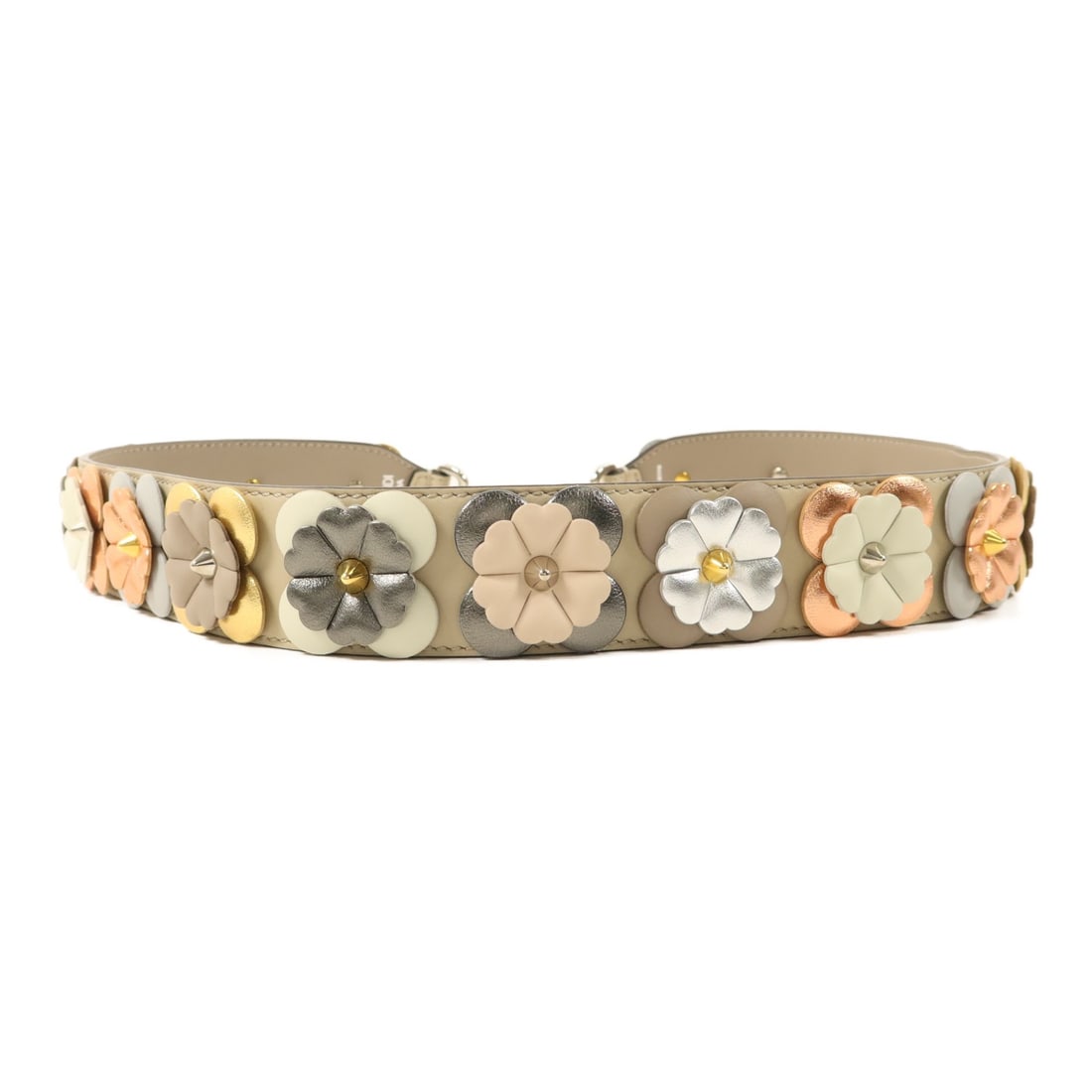 Flowerland Strap You Gray Calfskin Shoulder Strap by Fendi SHW 8AV077: Flowerland Strap You Gray Calfskin Shoulder Strap by Fendi SHW 8AV077 This Fendi Shoulder Strap You Flowerland accessory features a stylish gray design crafted from high-quality calfskin leather. Desi