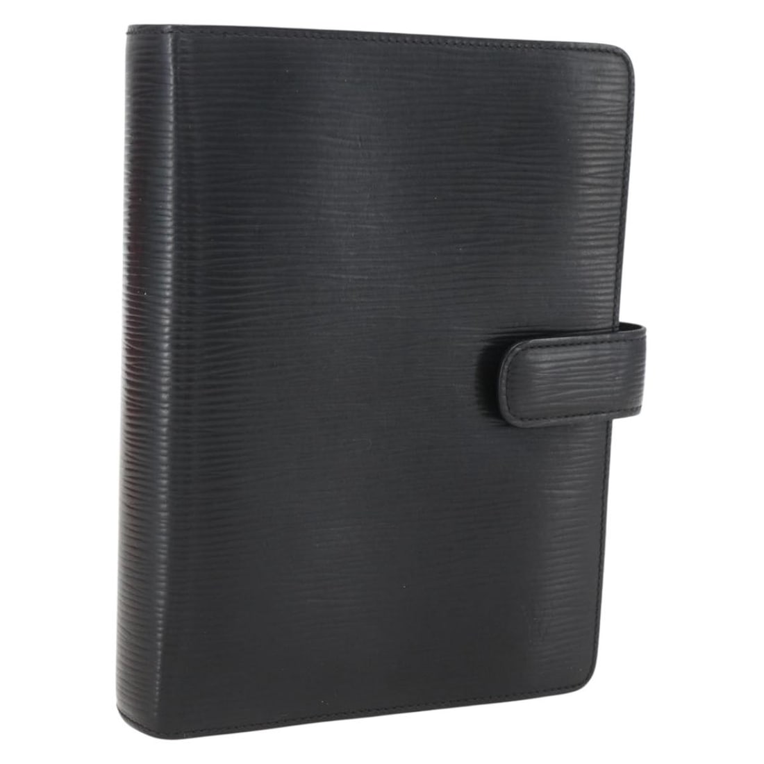 Louis Vuitton Epi Leather R20042 Black MM Agenda Organizer Cover: Louis Vuitton Epi Leather R20042 Black MM Agenda Organizer Cover This Louis Vuitton Epi Day Planner Cover in black is crafted from durable Epi leather and features a sleek design. The organizer offers